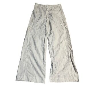 A SHIRT THING Wide Leg Trousers Beige Cotton Blend Women's Size M